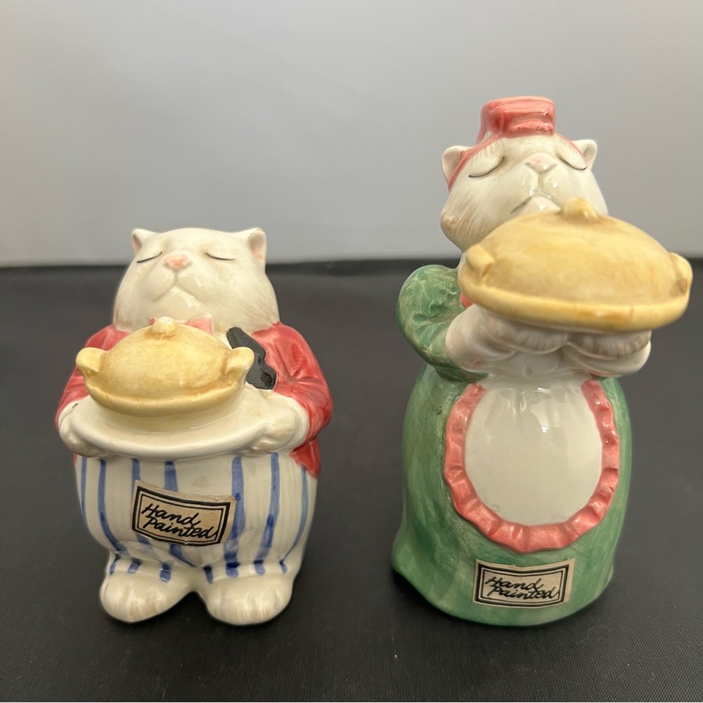 Fitz & Floyd Kittens Of Knightsbridge Ceramic Salt & Pepper Shakers